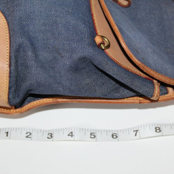 Vintage Dooney & Bourke Blue Denim & Leather Backpack Purse USA Made H13008 - Picture 12 of 15